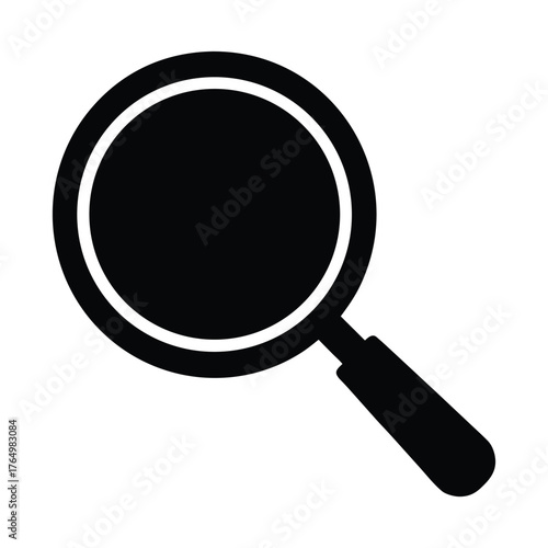 Discover search find research magnifying glass icon vector symbol tool for investigation and zoom