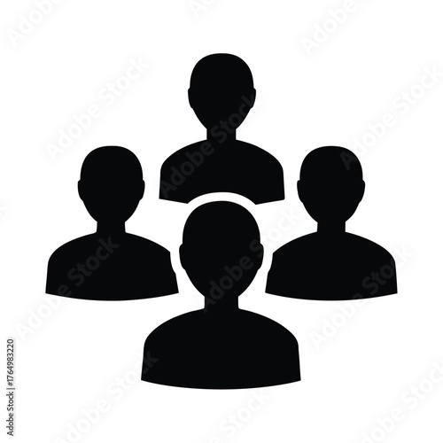 Team group people icon vector illustration of collaboration partnership and teamwork concept design
