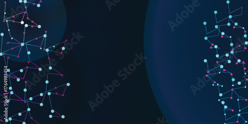 Abstract background for innovation technology, science, healthcare,Molecular structure and genetic engineering,