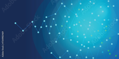 Abstract background for innovation technology, science, healthcare,Molecular structure and genetic engineering,