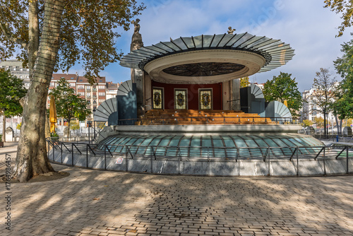 Arenal Kiosk in the city of Bilbao, in Vizcaya, Basque Country.