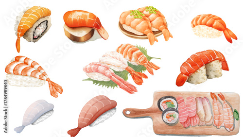 Sushi Delights A Vibrant Collection of Japanese Culinary Art