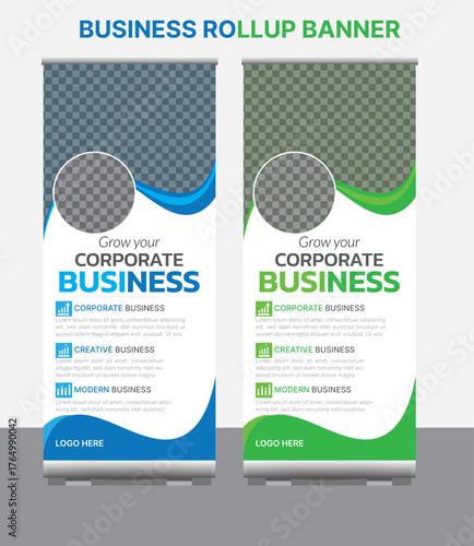 corporate business standee rollup modern banner template design , standee banner template design.