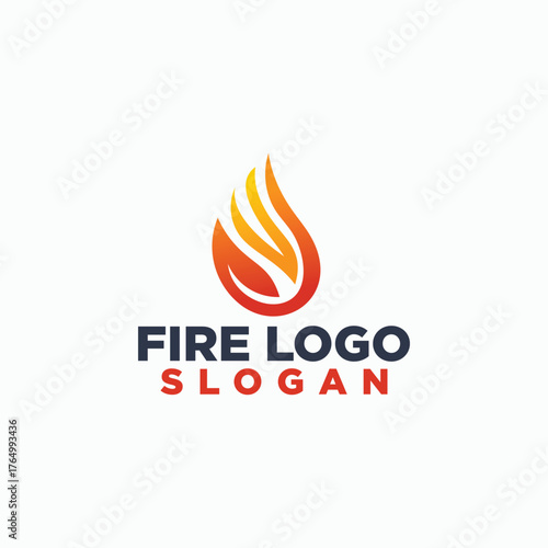 Free Download leaf and fire logo design vector, nature elements icon design, fire creative design logo - GFXLoad