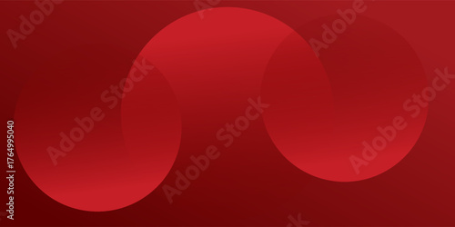 White circle geometric red abstract background. vector