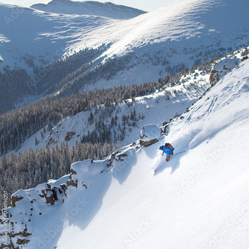 Принти на полотні Berthoud Pass skiing