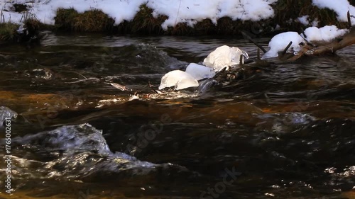 Vidéo plan fixe de l’eau qui court dans la rivière Têt avec de la neige dans les Pyrénées françaises
amidst forests, fir trees, rocks and tree trunks
