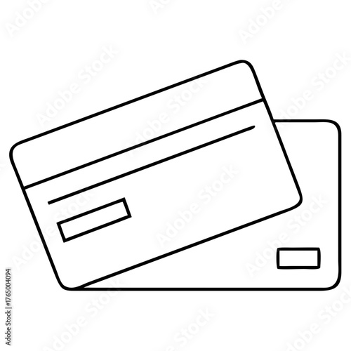 3d icon of two credit cards, one on top of the other