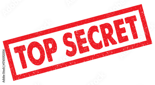 Top Secret red rubber stamp vector grunge seal confidential security data classified information