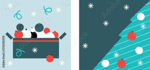 Cozy Winter Icons Set Flat Vector Christmas And New Year Illustration Ice Skates Cocoa Mug Mittens Snowflakes Gifts Holiday Elements Minimal Festive Design Warm Winter Collection For Web And Print