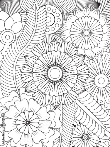 Flowers Coloring Pages For Adules