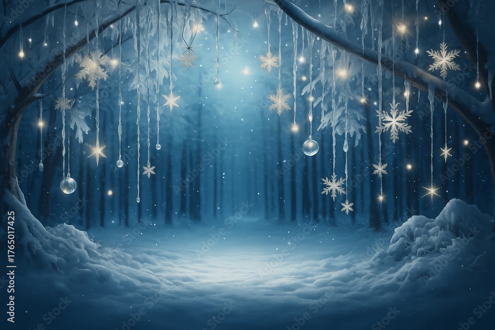 Obraz premium Snow winter background