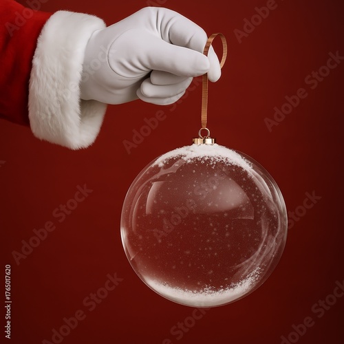 santa hand ornament mockup
