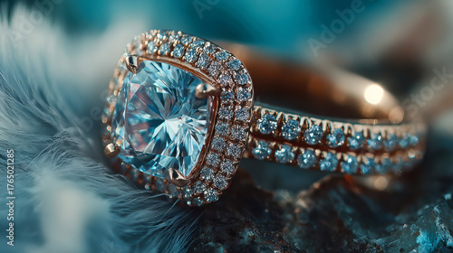 Sparkling diamond ring and pendant set