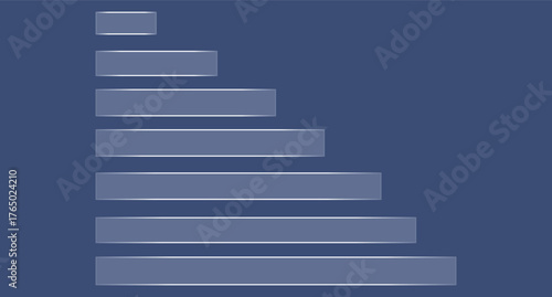 Declining Bar Graph Illustration Showcasing Business Performance and Data Analysis