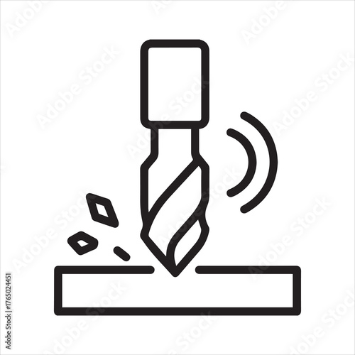 Cnc router bit outline vector