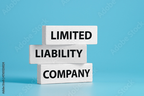 White blocks with the text 