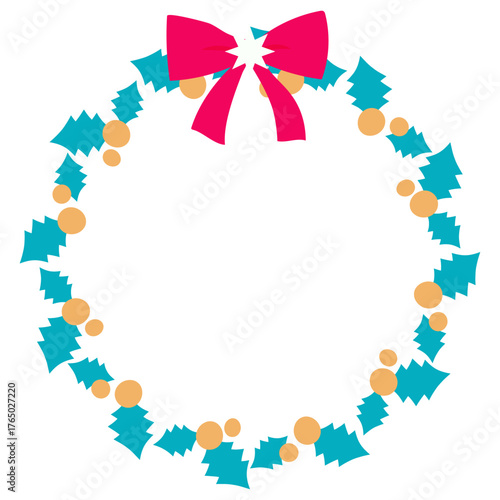 クリスマスリースのイラスト