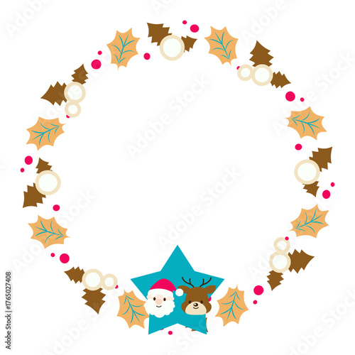 クリスマスリースのイラスト