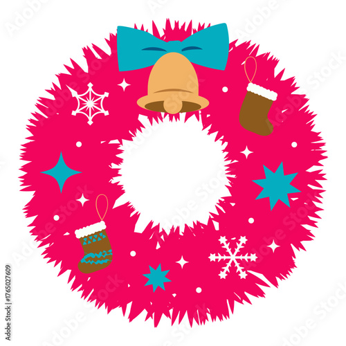 クリスマスリースのイラスト