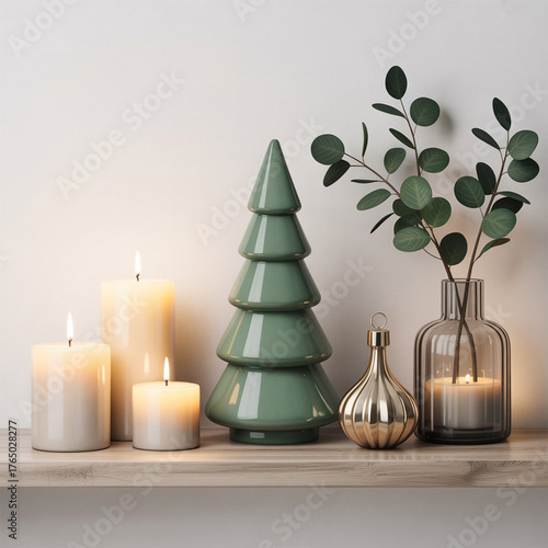 AI_Generated_Sage_Gold_Christmas_Display_Minimalist_Candles