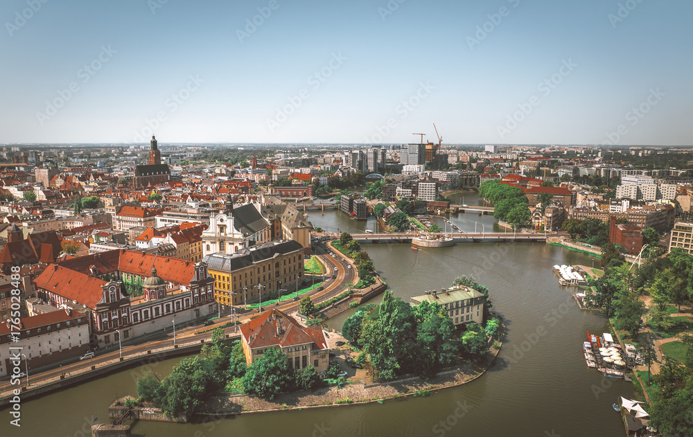 Fototapeta premium panorama of Wroclaw Breslav