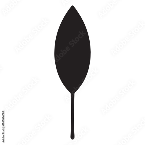 Sage Leaf Silhouette Icon – Natural Aroma & Herbal Wellness Icon