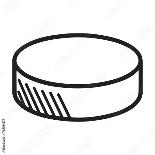 Clean vector hockey puck design