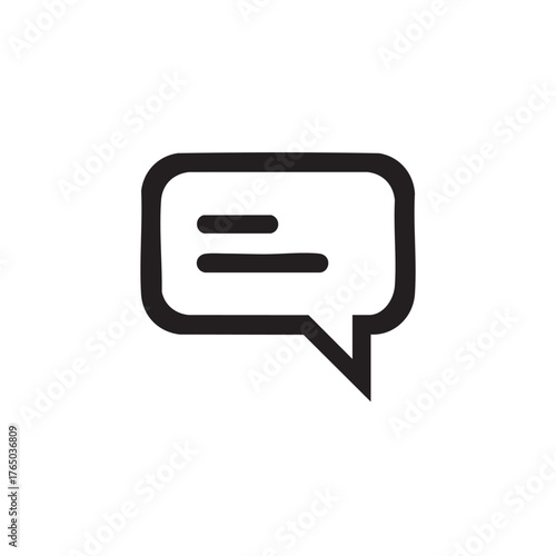 Chat message notification symbol for app and web UI design