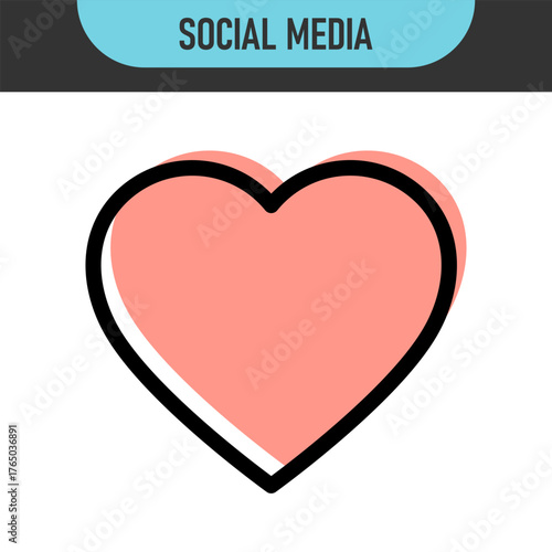 Add to favorite icon set. Heart, star, and bookmark icons set. Minimalist outline and filled styles, for social media apps, web UI, favorite buttons, e-commerce, save, love, and favorite themes