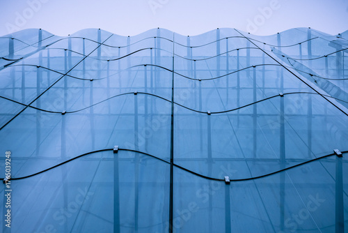 modern wavy building glass facade