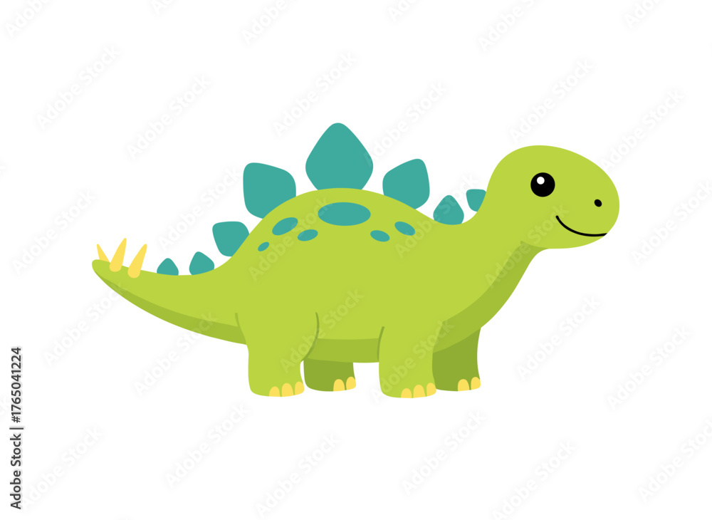 Naklejka premium Vector illustration of a cute dinosaur