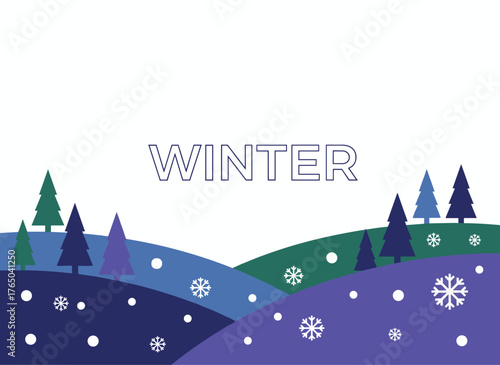 A winter holiday backdrop featuring snowflakes, auroras, polar lights, and a northern light design
