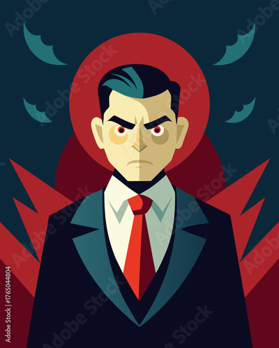 A charismatic and influential personality conceals a person who will do whatever it takes to maintain their power and control over others.. Vector illustration