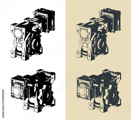 Worm gear motor