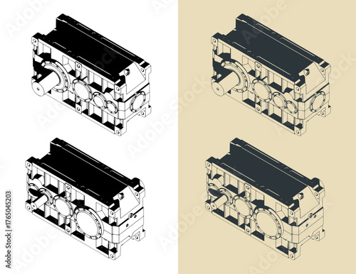 High performance reduction spur gear box