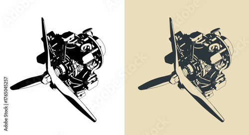 Radial aircraft engine