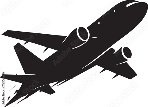 unique airplane silhouette, Jet, propeller plane, helicopter, or glider silhouettes, luggage, passport, boarding pass, globe, Explore More, Travel Light, Flight Mode.