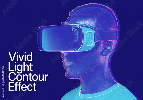 Vivid Light Contour Photo Effect