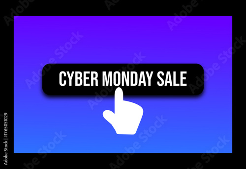  Cyber ​​Monday banner featuring a laptop screen with a "Cyber ​​Monday Sale" button and a cursor.