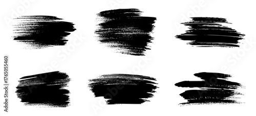 brush strokes isolated on white. sketchy horizontal strokes