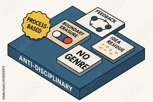 Process-based anti-disciplinary concept with feedback and no genre ideas