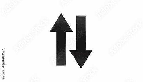 Free Download Dynamic black arrows pointing up and down symbolizing two-way communication flow idea - GFXLoad