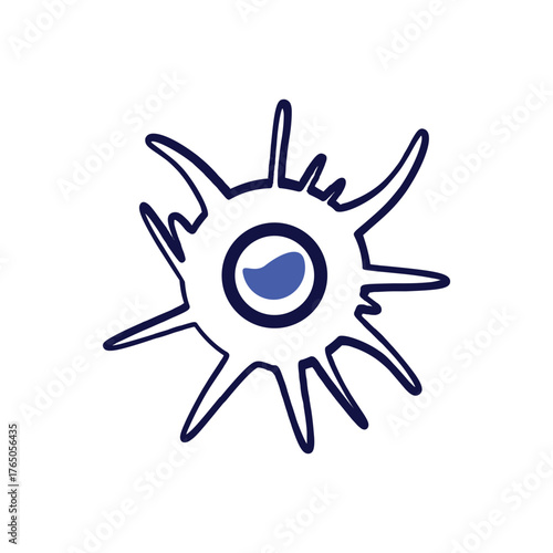 blue sun and moon vector illustration design