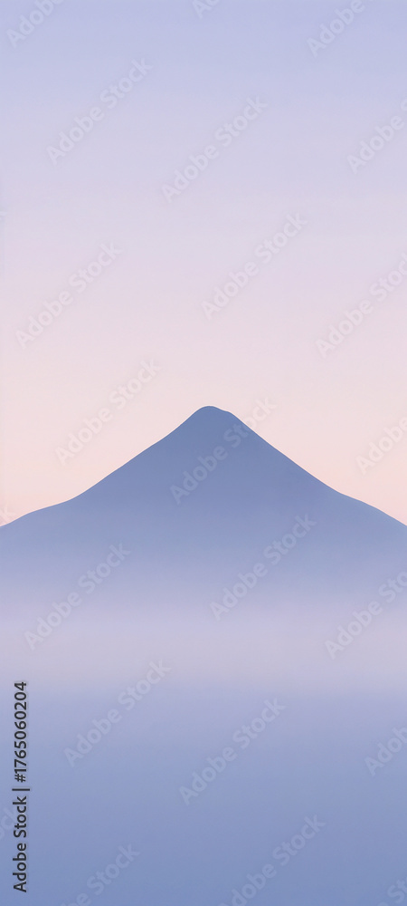 Fototapeta premium Soft Mountain Silhouette at Dawn