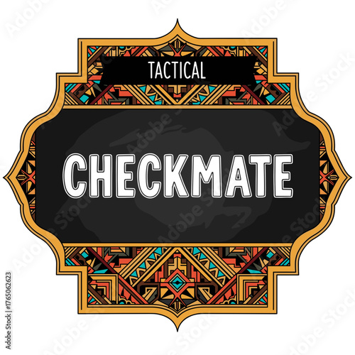 Tactical Checkmate design with colorful ethnic patterns  
