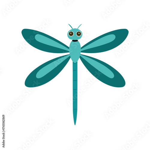 Elegant Dragonfly Insect Vector Illustration for Nature and Summer Themes