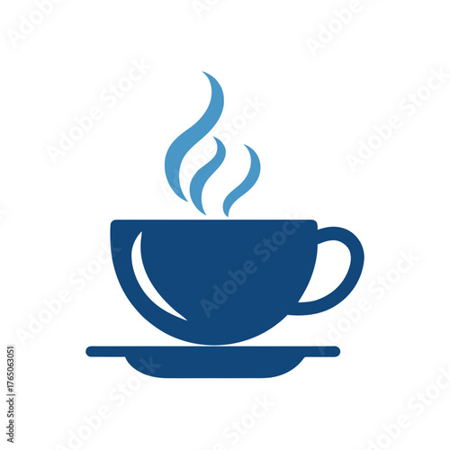 Hot Teacup with Steam Icon Vector Illustration for Beverages and Warmth