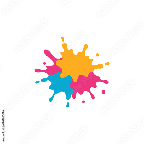 Splashed Acrylic Paint Effect Vector for Modern Art and Creative Projects