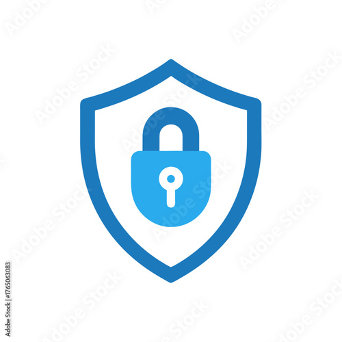 Shield Lock Icon Vector Illustration for Security and Protection Concepts